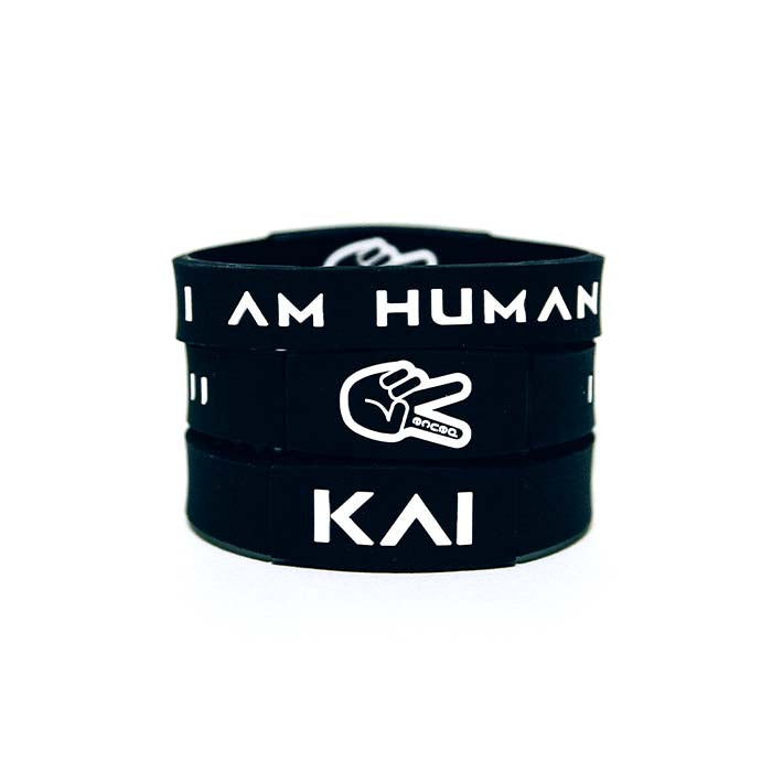 KAI &quot;I AM HUMAN&quot; Premium Wristband | Black