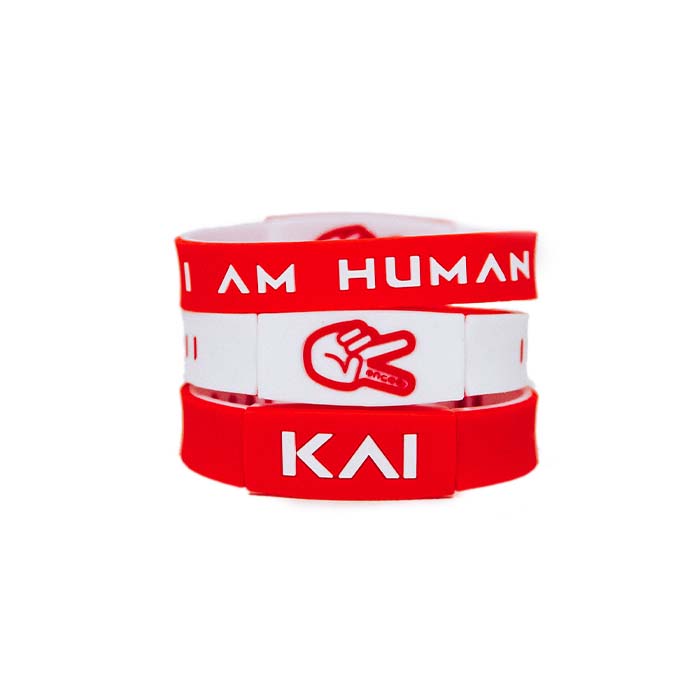 KAI &quot;I AM HUMAN&quot; Premium Wristband | Red
