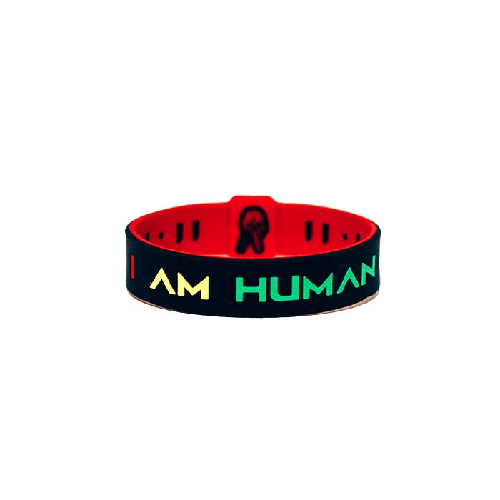 KAI &quot;I AM HUMAN&quot; Legacy Wristband | Red Multi-color