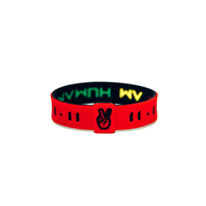 KAI &quot;I AM HUMAN&quot; Legacy Wristband | Red Multi-color