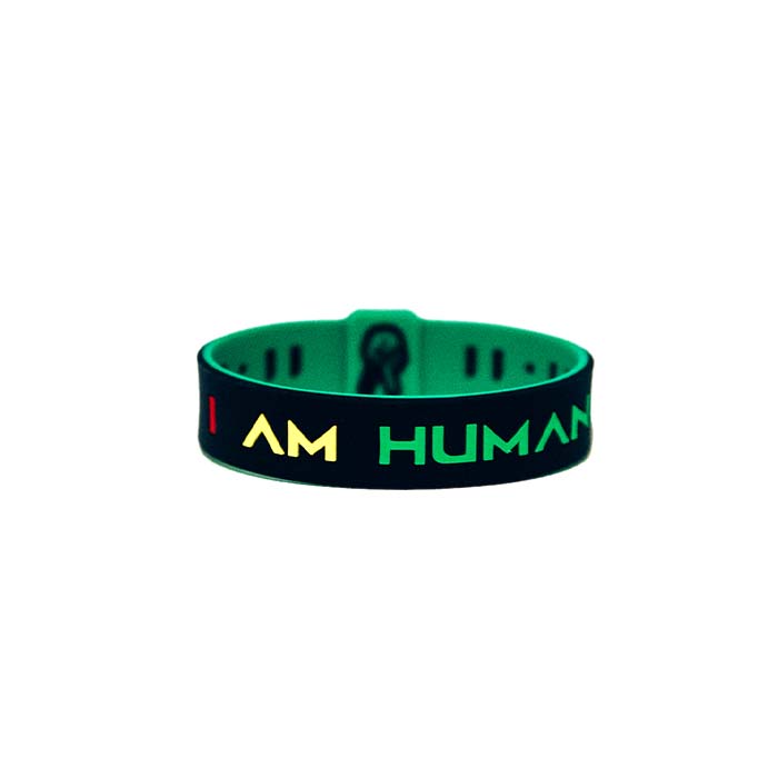 KAI &quot;I AM HUMAN&quot; Legacy Wristband | Green Multi-color