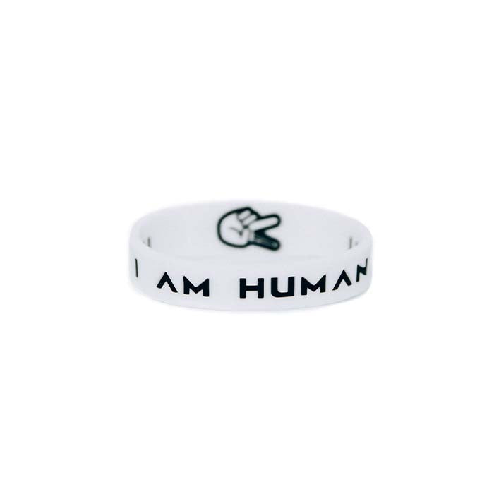 KAI &quot;I AM HUMAN&quot; Premium Wristband | White